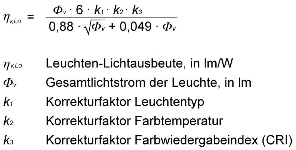 Lichtstrom-Formel